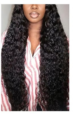 Peluca Sin Pegamento Con Ondas De Agua 6X4 Cabello Humano Con Cierre De Encaje Pelucas Sin Pegamento Precortadas 180 28Inch