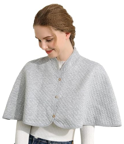 LONTG Schulterwarm Rücken Schulter Wärmer Schal Winter Herbst Frühling Warm Schulterschal Fleece Schulterwärmer Wärmecape Kurzer Poncho Damen Cape Schal für Erwachsene und Jugendliche