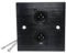 Placa frontal de pared de aluminio cepillado de 3 pines XLR macho serie D, placa de metal duradera para audio, amplificador, micrófono, mezclador y cable de conexiones de altavoz, tornillos incluidos