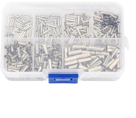700 Stück Draht Kupfer Crimp Fitting Aderendhülsen für 2210 AWG Steckerklemmen, nicht isoliertes Drahtend-Set, geeignet für Verkabelungsprojekte
