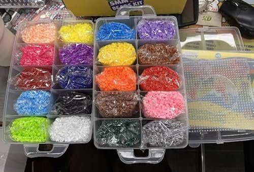 Pllieay 20000 Stück 5MM Bügelperlen Set für DIY Weihnachts Handwerk Schmelzperlen Set Bügelperlen mit Aufbewahrungsbox Steckplatten Schlüsselanhänger-Zubehör Pinzette Geschenk für Handwerksliebhaber