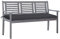 Willood 3 Sitzer Gartenbank 150 cm Grau Eukalyptusholz mit Anthrazit Auflage