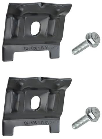 Lcyen 2 Stück Batterie-Halteklammer & Schraube, Batterie-1j0803219 Halterung, Klemmleiste Batterie Batteriehalter Akku Halteklammer Halteklemme Batterieaufnahme mit Schrauben Bolzen für Auto SUV