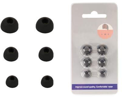 3 pares de fundas de silicona para auriculares JBL ENDURANCE PEAK 3 almohadillas de repuesto para auriculares Bluetooth (negro)