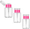 Nail Polish Remover Pump Bottle Dispenser 150 ML Push Down Pump Empty Pump Dispenser Containers for Nail Polish and Makeup Remover, Clear Small Pump Bottle(3 Packs)