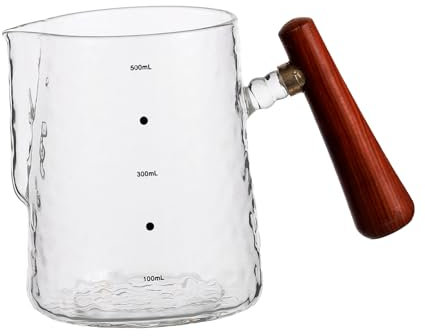 VILLCASE Tirare La Coppa Del Fiore Bicchiere D'arte Del Caffè Sbarra Caffè Espresso Tazza Macchiata Agitazione Misurino Da Caffè Termico Piattino Brocca Fumante Espresso Bolli Tè Di Legno