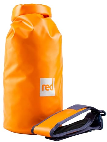 Red Original Waterproof Roll Top Dry Bag 10L with Shoulder Strap– Completely Submergible, Puncture-Resistant, for Paddleboarding, Swimming, Kayaking - Bitter Orange