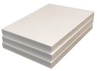 Panneau isolant en fibre céramique - Lot de 3 (solution inorganique ignifuge) haute température(30X30X1Cm)