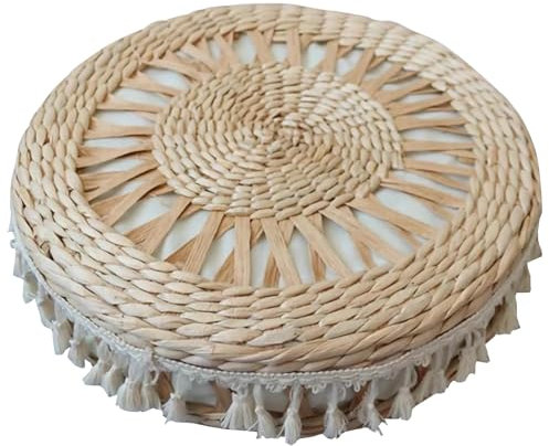 Coussins De Salon De Style Bohème, Sièges De Camping Portables, Futons Tatamis Japonais, Motif Paille(B)