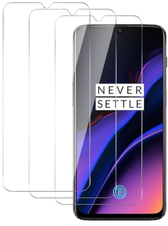 BIESHKJ 3 Stück Schutzfolie für OnePlus 6T / OnePlus 7, Displayschutz Schutzglas Folie HD-Hartglasfolie, 9H-Härte, Kratzfest, Blasenfrei