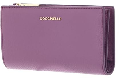 Coccinelle Leder Geldbörse Metallic Soft Wallet Jellyfish violett