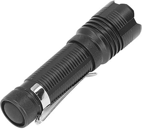 YWBL-WH Small Flashlights, Aluminum Alloy 5 Modes LED Flashlight with Telescopic Zoom and Tail Push for Camping and Outdoor Use