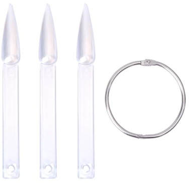 Alipis Nuancier Plastique D'éventail Anneau Rond pour Pratiquer le Nail Art 2 Sets de 40 Pièces et Présentation des Conseils