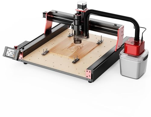 Twotrees TTC450 Pro Metall CNC Fräsmaschine+Tischstaubsauger für CNC-Schneiden und Holzbearbeitung, CNC-Holzfräse mit NEMA 23 Schrittmotor, 3-Achsen Fräsmaschine Arbeitsbereich 460 x 460x80 mm
