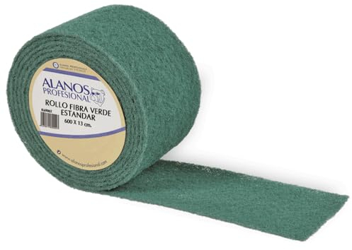 Alanos Profesional - Rouleau vert de haute abrasivité 6 m | pour nettoyage en profondeur et usage domestique | Idéal pour l'hôtellerie et les salles à manger, vert, extra long, fibre verte