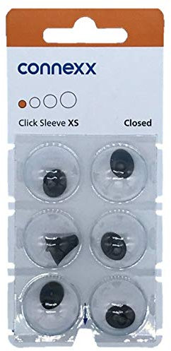 FCS Pack of 6 Click Sleeve for Siemens Signia Run Click-ITC (Closed-Extra Small)