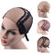 4 X4 U-Teil Schweizer Lace Perückenkappen für die Herstellung von Perücken mit verstellbaren Trägern Mesh Wig Caps (Schwarz M 54cm)