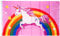 Flaggenfritze® Flagge/Fahne Einhorn rosa mit Regenbogen - 90 x 150 cm