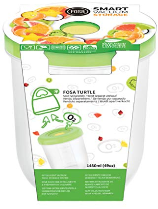 FOSA Boîte sous-vides 3-en-1, Série Valencia, ronde de 1,40 L et adaptée au micro-ondes