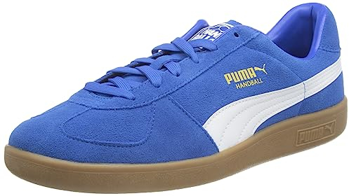 PUMA Unisex Handball Indoor Court Shoe, ROYAL White-Gum, 42.5 EU