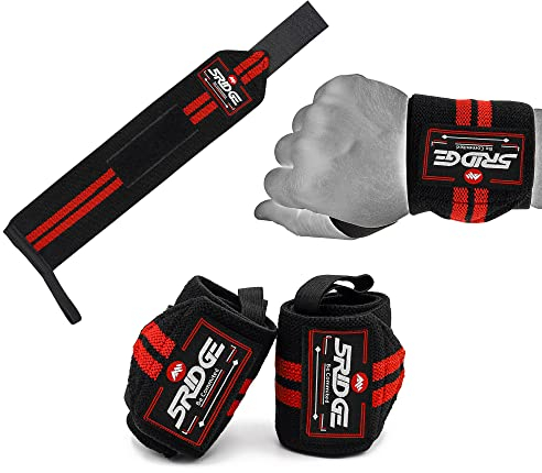 5RIDGE Handgelenkbandagen für Gewichtheben, Powerlifting, Handgelenkbandagen für Fitnessstudio, Handgelenkbandagen, Daumenschlaufe, Gewichtheber, Bandagen, Unterstützung, Fitnessstudio