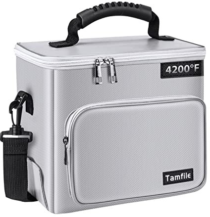 Tamfile Fireproof Lipo Safe Bag, Explosion proof Bag Large Capacity Lipo Battery Storage Guard Safe Pouch