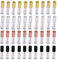 SKYPRO 40pcs 1,2 ml transparente Lipgloss-Tube, leere Lippenbalsamflaschen mit Gummieinsätzen für Proben, Make-up, Reisen (4 Farben)