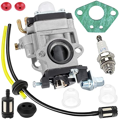 ZAMDOE Carburador de 15mm de desbrozadora de 52cc 50cc 49cc 47 CC 43 CC 33 CC, con Junta, Filtro de Combustible de bujía, para Cortasetos, soplador, bordeadora, cultivador, Bicicleta de Bolsillo