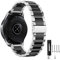 MUENShop 20mm Edelstahl Armband Kompatibel mit Samsung Galaxy Watch 3 41mm Galaxy Watch Active 2 40mm/44mm Huawei Watch GT 3 42mm Kompatibel mit Garmin Vivoactive 3 Metall Uhrenarmband