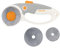 Fiskars Taglierino a Rotella in Titanio Duoloop, Impugnatura con Occhiello, Per Destrimani e Mancini, Diametro delle Lame: 45 mm e 60 mm, Arancione/Bianco/Grigio, 1066048