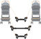 Lightakai - Doppelverbindungen für Kinderwagen, 3 Stück Universelle Einstellbare Länge Twin Kinderwagen Verbinden Adapter Abnehmbare Kinderwagen-Verbindungs Outdoor Kleinkind Zubehör