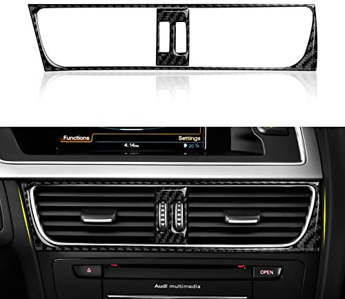 OYDDL Carbon Fiber Air Conditioner Vents Trim Cover AC Aufkleber Kompatibel mit Audi A4 B8 A5 S4 S5 RS4 RS5 Interieur Zubehör-Schiffe aus De