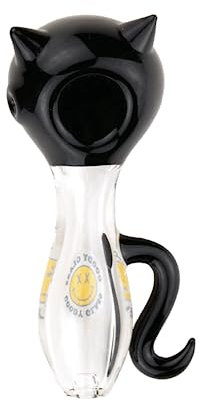 PIPA DE MANO CRISTAL GATITO COLECCIÓN GOODYGLASS PIPE GLASS KITTY CAT
