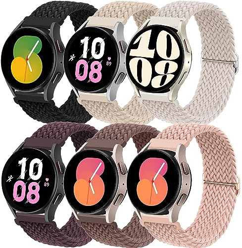Armband für Samsung Galaxy Watch 7/6/5/4/FE 40mm 44mm, Classic 47mm 43mm 46mm 42mm, 5 Pro, 3 41mm, Active 2 - 20mm Geflochtenes Nylon Uhrenarmband für Garmin Vivoactive 5/3/Venu sq 2