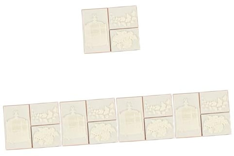 EXCEART 5 Kisten Hölzernes Siegel Briefmarke Scrapbooking-stempel Selber Machen Stempel Zur Kartenherstellung Dekoratives Holz Jahrgang Aus Holz Kind Weihnachten Radiergummi Antiquität