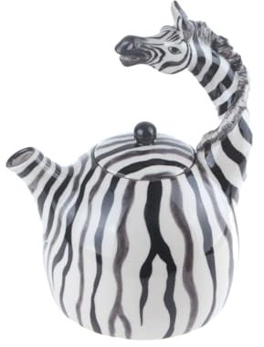 Jameson & Tailor Exquisite Handbemalte Tiermotiv Zebra-Teekanne: Genuss in Stil