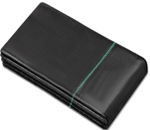 MLZPU 2 m x 10 m robuste Unkrautbekämpfungsmembran für den Garten, Unkrautbarriere, für Landschaftsbau, Auffahrt, Kies, Kunstrasen, Rasenunterlage, Gadern, Terrassen, Garten, Blumenbeete, schwarz