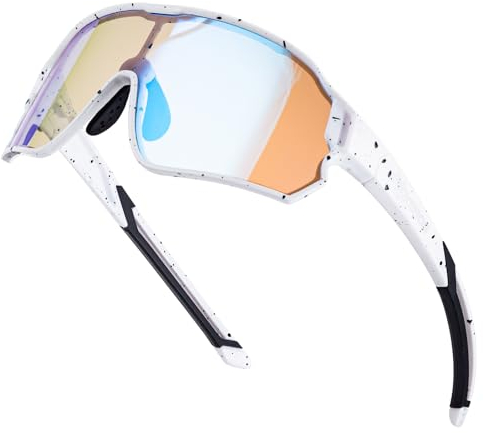 ROCKBROS Selbsttönende Fahrradbrille Sportbrille Jugendliche Sonnenbrille Kinder Radbrille UV400 Schutz Fahrrad 4 Farben mit TR90 Rahmen