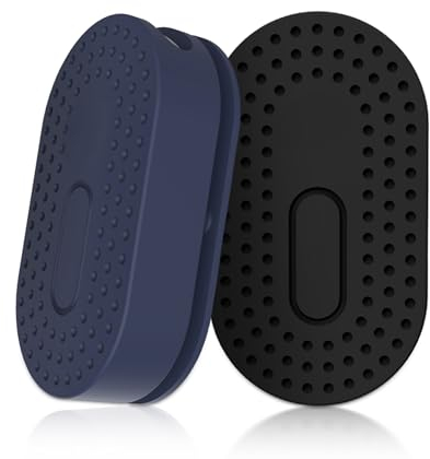 Pack mit 2 Schutzhüllen, kompatibel mit Samsung Galaxy Smarttag2, selbstklebend, ohne Fingerabdrücke, kratzfest, leichte Schutzhülle, Schwarz/Blau