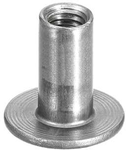 sourcing map M6 T-Nuts, 12pcs Carbon Steel Tee Nuts, Round Base Weld Nuts 20mm Height Through Hole Flange Insert Female Thread Plate Nuts