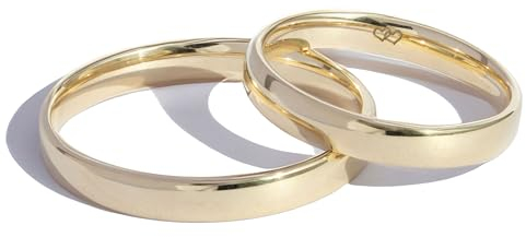mosa & co. - Trauringe Gold 333 mit 3 mm Breite im Paarpreis für Sie und Ihn inkl. Gravur - Modell Classic - Echtgold 8k Eheringe Hochzeitsringe Verlobungsringe Partnerringe