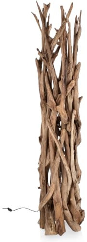 Decor Space Stehlampe Ace aus recyceltem Teakholz Natur H 180 cm