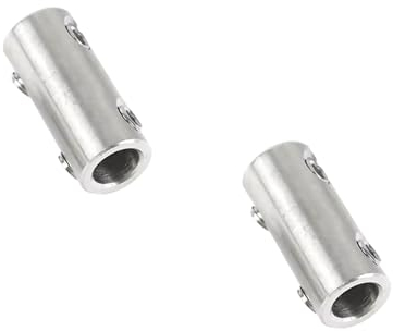 Leliafleury Lot de 2 serre-câbles en acier inoxydable de 10 mm à coudre à double trou avec bouchon à vis pour raccords de câbles
