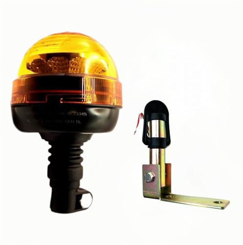 MelTruck® LED Rundumleuchte Orange Warnleuchte 12V 24V R65 R10 flex Blitzleuchte 4 Blitz (Aufsteckrohr K)