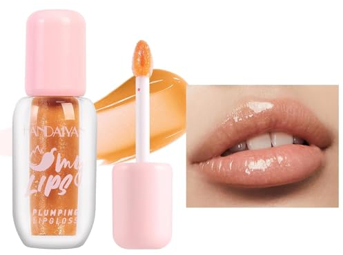 Plumping Lip Gloss With Chili Extract - Glossy Liquid Lipstick, Long Lasting Waterproof Fuller Lip Plumper Lip Mirror Lip Plumping Gloss (# 06)