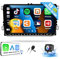SIXWIN 2G+64G Android 13 Double Din Car Radio for VW Volkswagen Seat Golf Passat Jetta Tiguan Touran with Wireless Carplay Android Auto Bluetooth GPS Navigation WiFi FM HiFi Backup Camera MIC