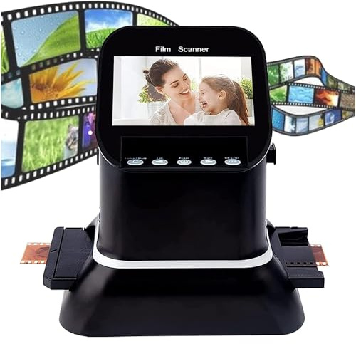 Film & Slide Scanner, 135 Negative Scanner, 35mm, 135, 126, 127 Negative and Slide to Digital JPEG, 4.3 Inch LCD Digital Photo Converter
