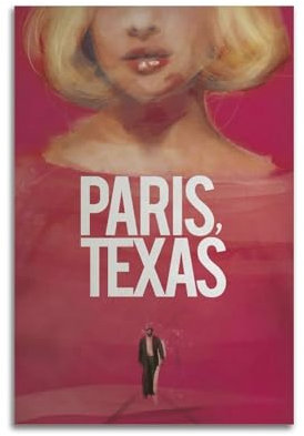 LISHDUNS Paris, Texas, Filmposter, Schlafzimmer, Wohnzimmer, Wanddekoration, Poster, Ästhetik, Art-Deco, 30 x 45 cm, ungerahmter Stil