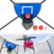 TOWEBOORY Trampolin Basketballkorb, Mini-Basketballkorb Trampolin Zubehör Abreißrand mit Pumpe und 3 Mini-Bällen Universalbrett für Kinder und Erwachsene, für drinnen und draußen (Blau)