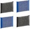 MAYA Estropajo INOX. para Cocina y Acero Inoxidable. Limpia sin Rayar. No Deja Restos de Fibras. Dimensiones 13x9 cm. Pack de 4 Estropajos (Azul y Negro)